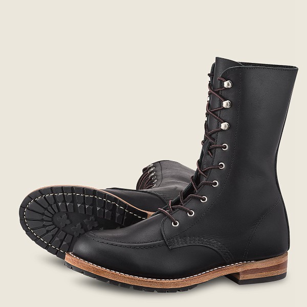 Red Wing Heritage Boots Womens Black - Gracie - Tall Boundary Leather - 1830472-FJ